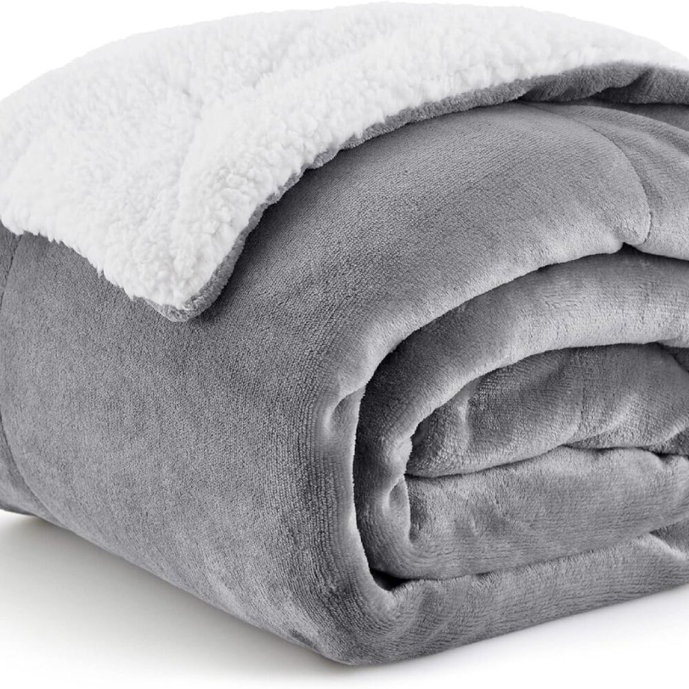 GentleSoft Sherpa Fleece Throw Blanket for Couch - Thick and Warm Christmas Blan